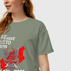 Футболка оверсайз женская WELCOME TO NIGHT CITY, цвет: авокадо — фото 2