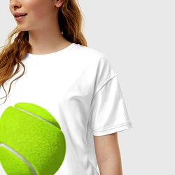 Футболка оверсайз женская Теннис, цвет: белый — фото 2
