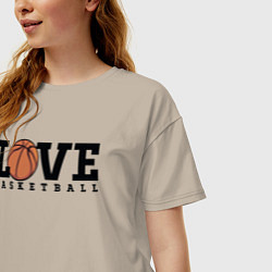 Футболка оверсайз женская Love Basketball, цвет: миндальный — фото 2