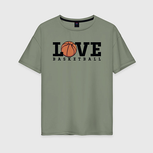 Женская футболка оверсайз Love Basketball / Авокадо – фото 1