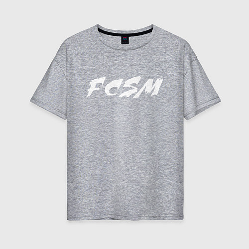 Женская футболка оверсайз FCSM / Меланж – фото 1