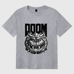 Футболка оверсайз женская КАКОДЕМОН DOOM Z, цвет: меланж