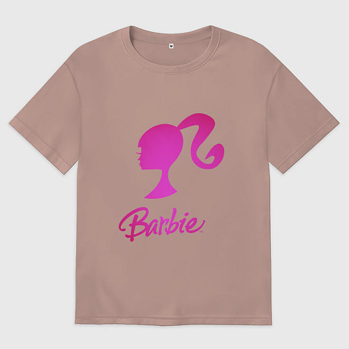 Женская футболка оверсайз Барби / Пыльно-розовый – фото 1