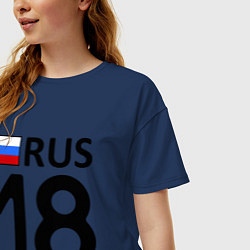 Футболка оверсайз женская RUS 18, цвет: тёмно-синий — фото 2