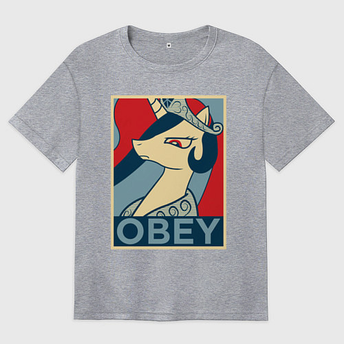 Женская футболка оверсайз Trixie OBEY / Меланж – фото 1