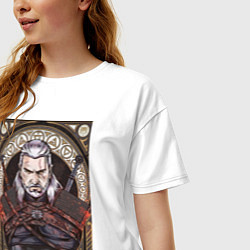 Футболка оверсайз женская The Witcher, Geralt, Ведьмак,, цвет: белый — фото 2