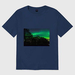 Женская футболка оверсайз Северное сияние