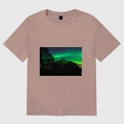 Женская футболка оверсайз Северное сияние