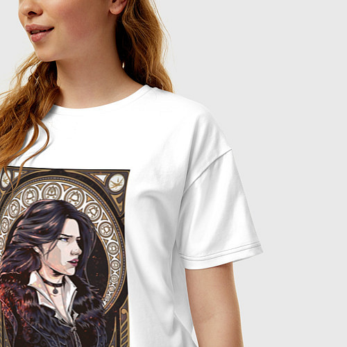 Женская футболка оверсайз The Witcher, Yennefer / Белый – фото 3