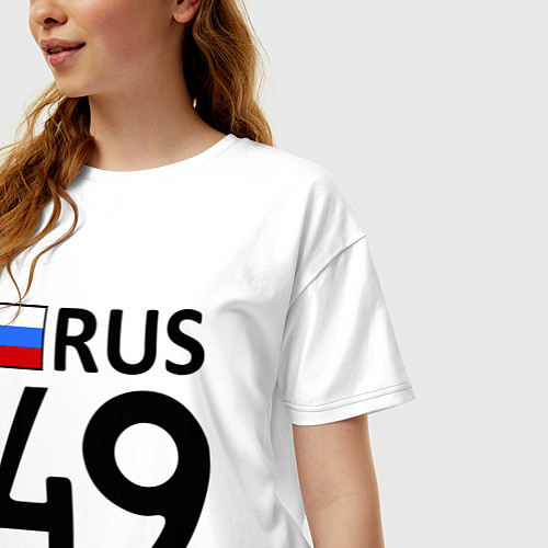 Женская футболка оверсайз RUS 49 / Белый – фото 3