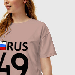 Футболка оверсайз женская RUS 49, цвет: пыльно-розовый — фото 2