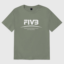 Футболка оверсайз женская FIVB ВОЛЕЙБОЛ, цвет: авокадо
