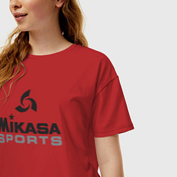 Футболка оверсайз женская MIKASA SPORTS, цвет: красный — фото 2