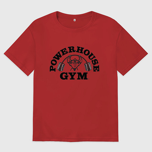 Женская футболка оверсайз GYM / Красный – фото 1