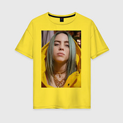 Футболка оверсайз женская Билли Айлиш Billie Eilish, цвет: желтый