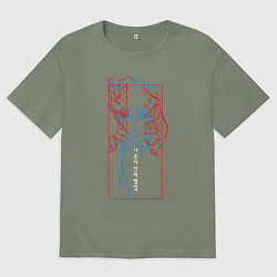 Футболка оверсайз женская Поднятие уровня в одиночку, цвет: авокадо