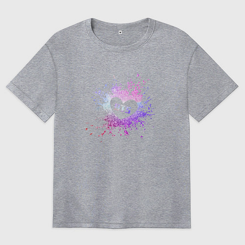 Женская футболка оверсайз BTS / Меланж – фото 1