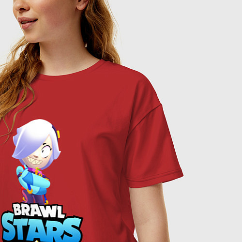 Женская футболка оверсайз BRAWL STARS COLLETE / Красный – фото 3