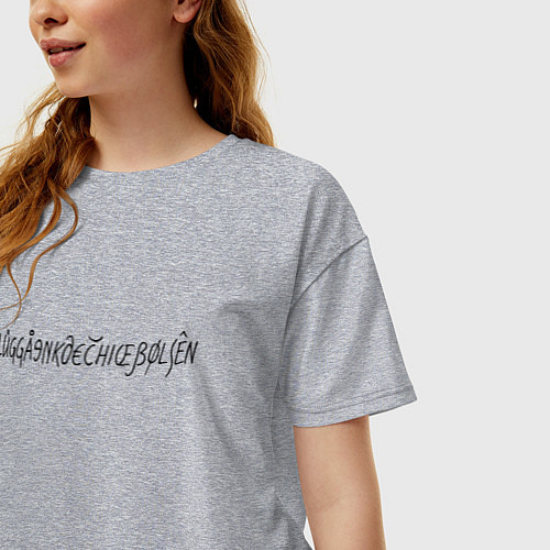Женская футболка оверсайз Flugegeheimen / Меланж – фото 3