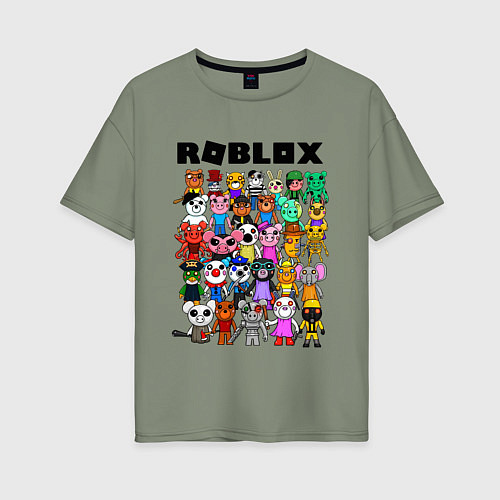 Женская футболка оверсайз ROBLOX PIGGY / Авокадо – фото 1
