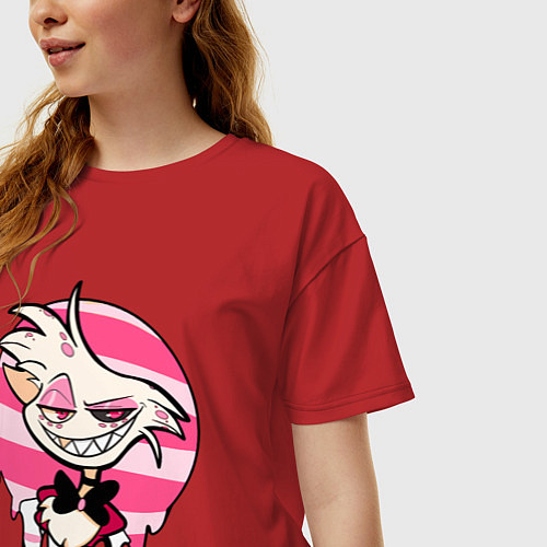 Женская футболка оверсайз ОТЕЛЬ ХАЗБИН / Красный – фото 3