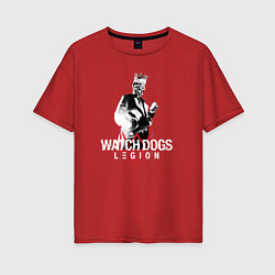 Футболка оверсайз женская Watch Dogs: Legion, цвет: красный