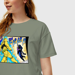 Футболка оверсайз женская Дио идет на забив, цвет: авокадо — фото 2