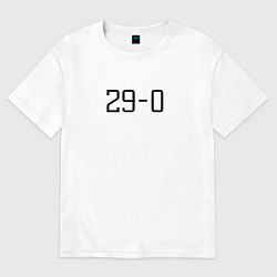 Футболка оверсайз женская 29-0 Хабиб Нурмагомедов, цвет: белый