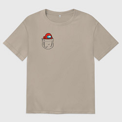 Футболка оверсайз женская Among us, цвет: миндальный