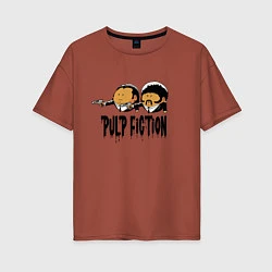 Футболка оверсайз женская Pulp fiction, цвет: кирпичный