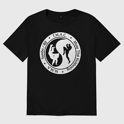 Футболка оверсайз женская MMA - yin yang, цвет: черный