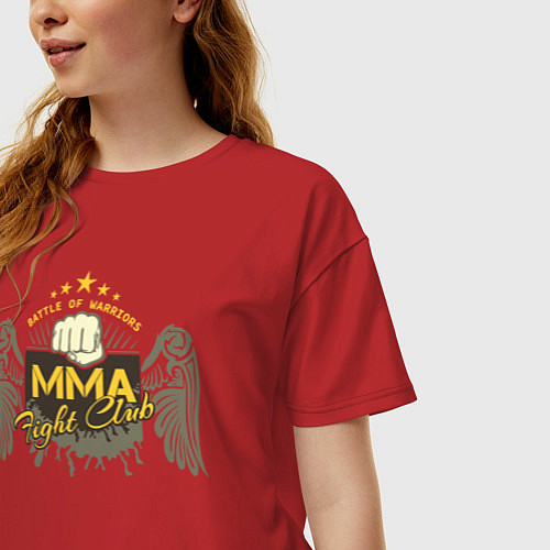 Женская футболка оверсайз MMA / Красный – фото 3