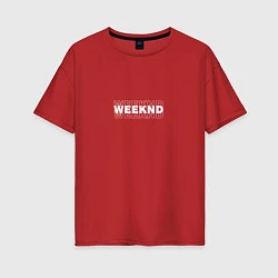 Футболка оверсайз женская The Weeknd, цвет: красный