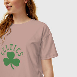 Футболка оверсайз женская Boston Celtics, цвет: пыльно-розовый — фото 2