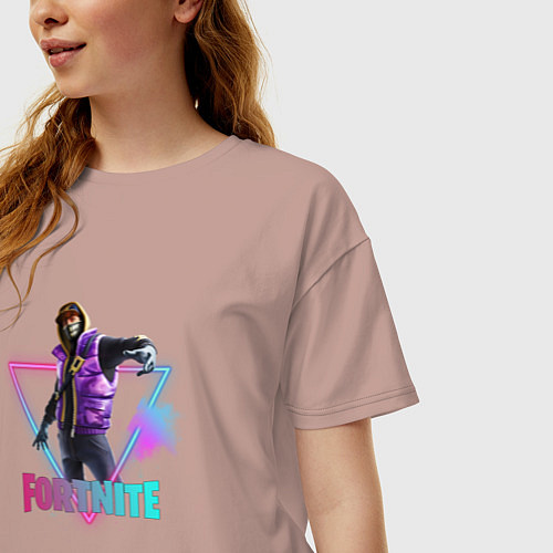 Женская футболка оверсайз Фортнайт / Пыльно-розовый – фото 3