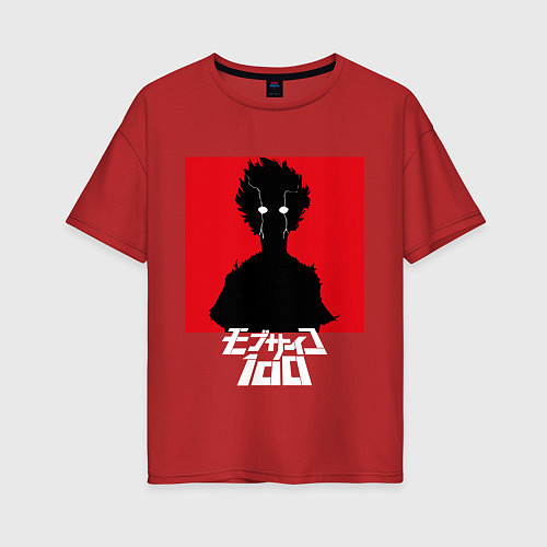 Женская футболка оверсайз Mob psycho 100 Z / Красный – фото 1