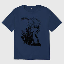 Футболка оверсайз женская Моя геройская академия, цвет: тёмно-синий