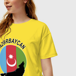 Футболка оверсайз женская Азербайджан, цвет: желтый — фото 2