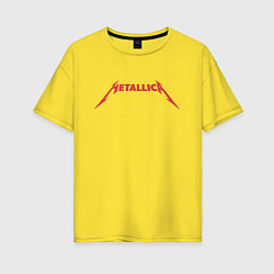 Футболка оверсайз женская And Justice For All Metallica, цвет: желтый