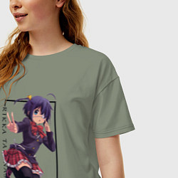 Футболка оверсайз женская Рикка Таканаси Чудачества любви не помеха!, цвет: авокадо — фото 2