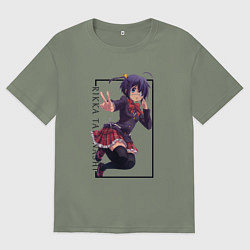 Футболка оверсайз женская Рикка Таканаси Чудачества любви не помеха!, цвет: авокадо