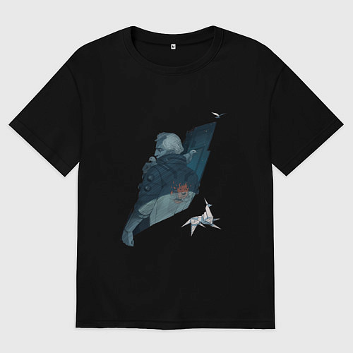 Женская футболка оверсайз Бегущий по лезвию / Черный – фото 1