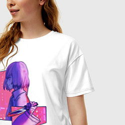 Футболка оверсайз женская Акудама Драйв Убийца, цвет: белый — фото 2