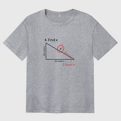 Женская футболка оверсайз Find X, найдите X