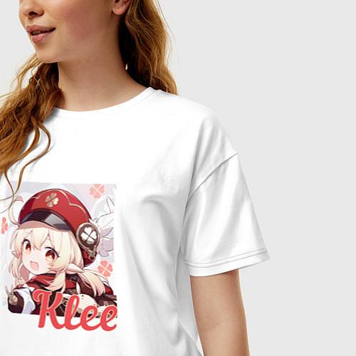 Женская футболка оверсайз Klee / Белый – фото 3