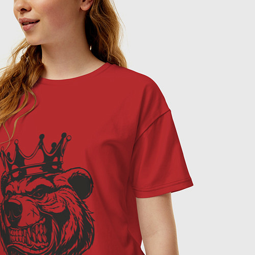 Женская футболка оверсайз Кинг / Красный – фото 3