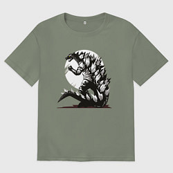 Футболка оверсайз женская Годзилла, цвет: авокадо