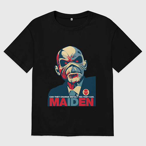 Женская футболка оверсайз Iron Maiden eddie / Черный – фото 1