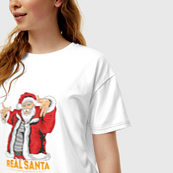 Футболка оверсайз женская ReaL SANTA, цвет: белый — фото 2