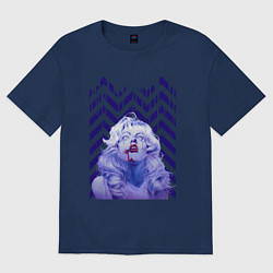 Футболка оверсайз женская Твин пикс, цвет: тёмно-синий